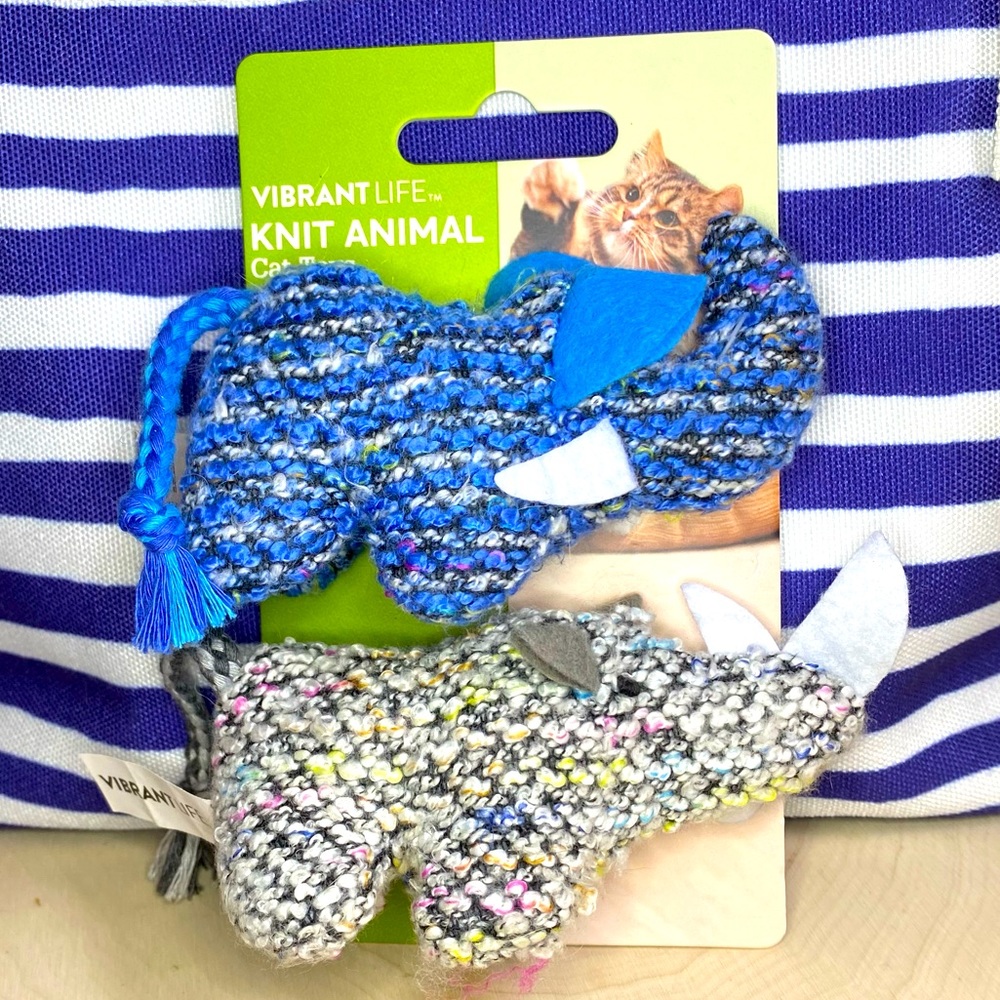 🔥5/$25🔥Vibrant Life Knit Animal Cat Toys w/ Catnip - Hunt